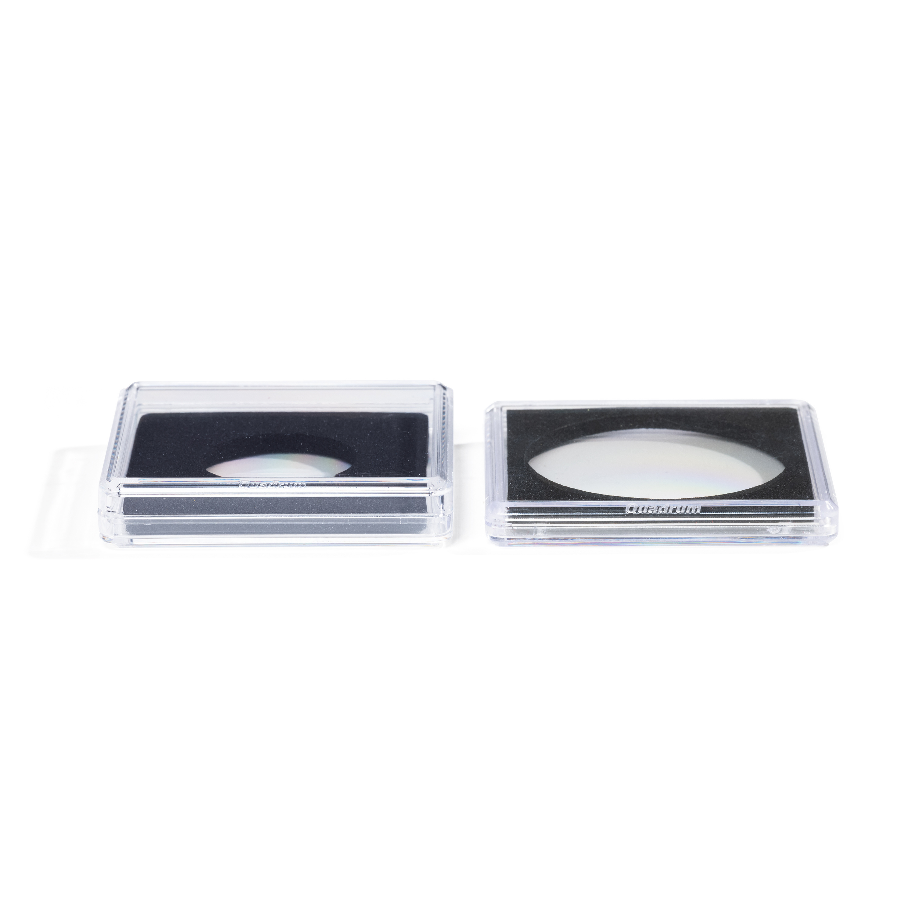 50 MM Anti-scratch Plastic Coin Display Holder Air-tight Square Coin Slab Capsule with Black Insert Pads