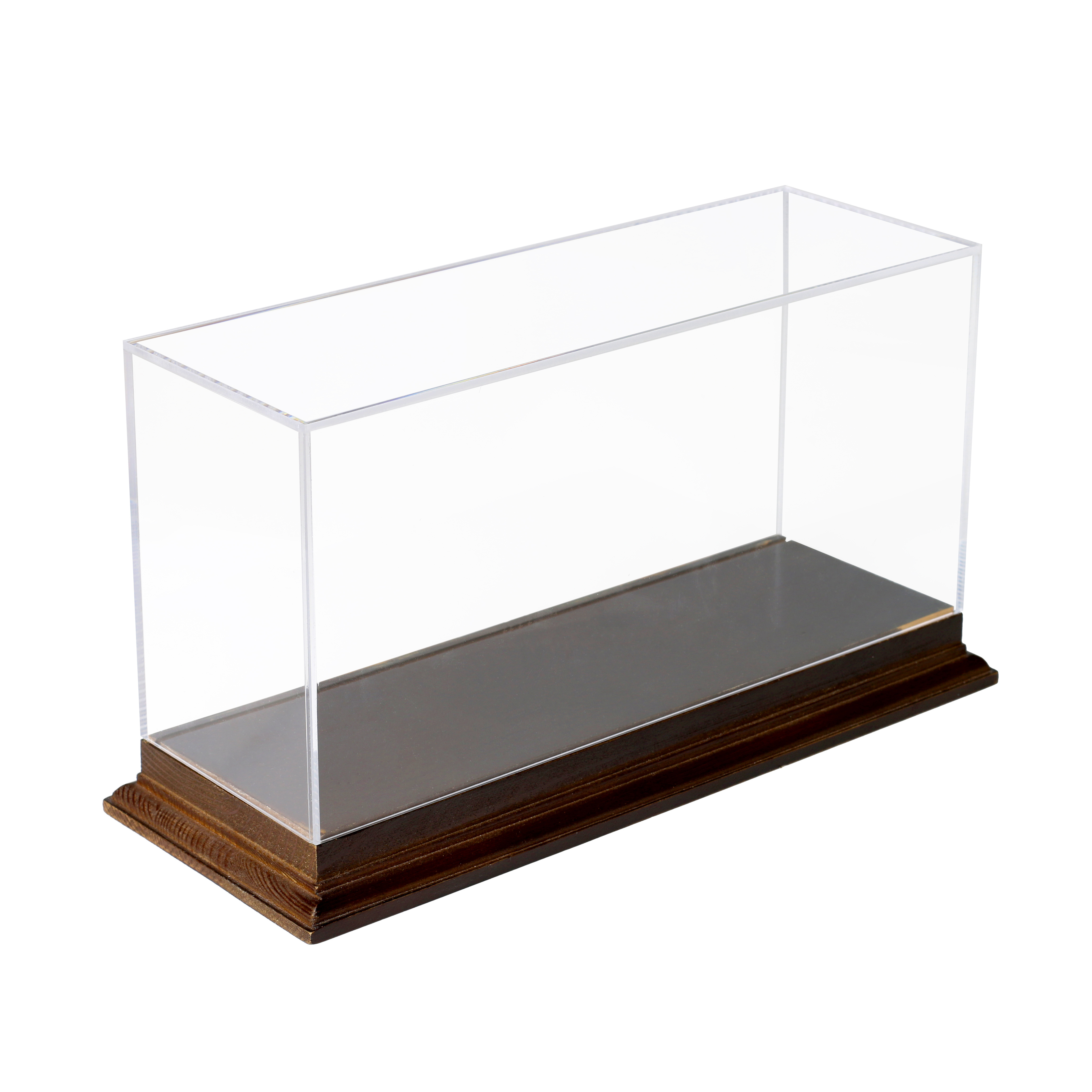 Table Top Acrylic Sport Baseball Protective Box Rectangular Wooden Case Pmma Triple Tennis Baseball Keepsakes Display Case