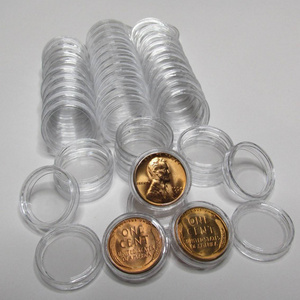 Penny 1 Cent Size Lucite Coin Display Holder Round Coin Collecting Capsule For Us Liberty Coin