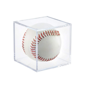 Stackable Acrylic Baseball Cube Display Box UV Protected Sports Official Tennis Or Softballs Case With Stand