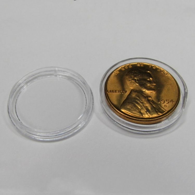 Penny 1 Cent Size Lucite Coin Display Holder Round Coin Collecting Capsule For Us Liberty Coin