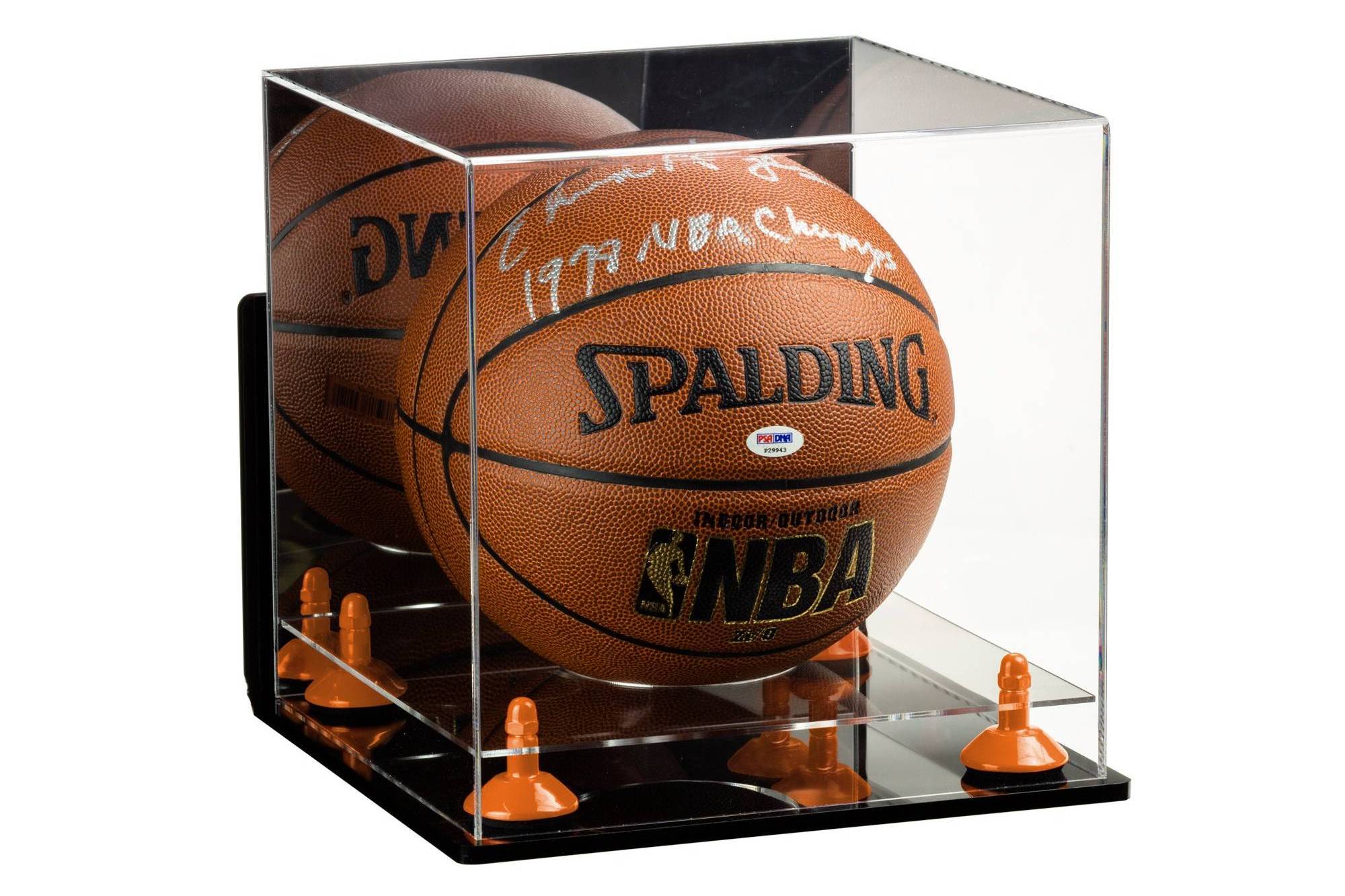 Wall Mount Acrylic Basketball Collectible Protective Case Mirrored Back Perspex Memorabilia Sport Display Box With Gold Riser