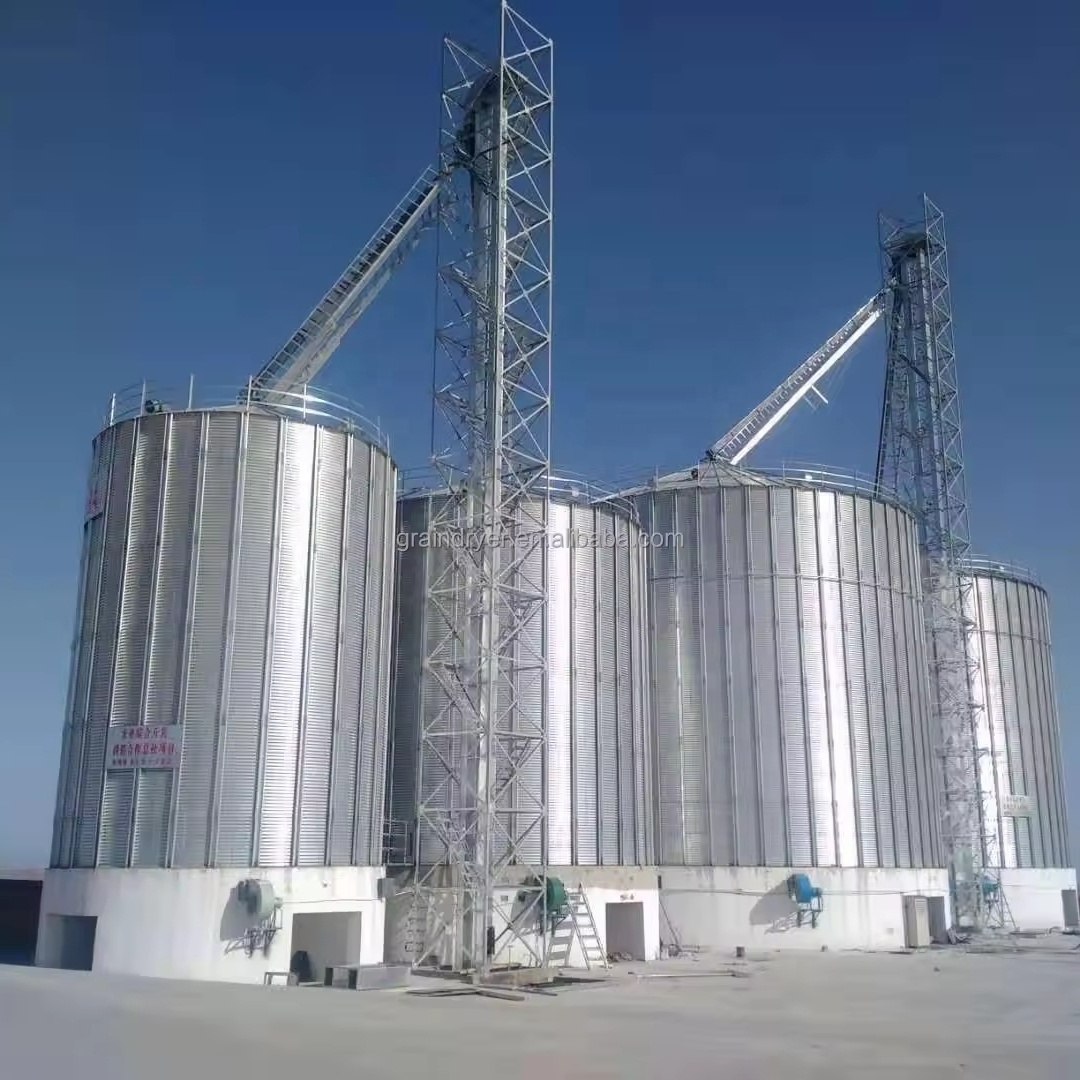 500 1000 2000Ton Large Grain Silo Corn Seed Storage Silo Bins Steel Grain Storage Silo