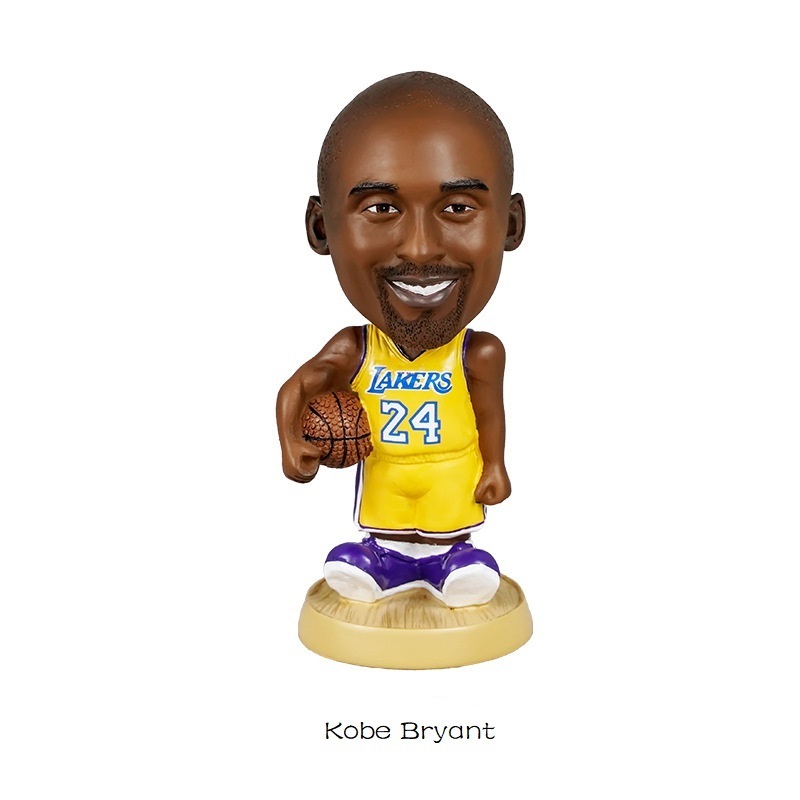 Bobble Shaking head doll NBA basketball star Kobe Bryant hand-made model 10CM car decoration resin handicraft customization