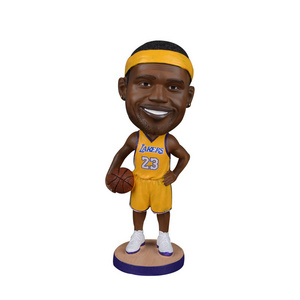 NBA Basketball Star Car Shaking Head Decoration Creative Cartoon Hand-run Cute Doll Resin Crafts Decoration