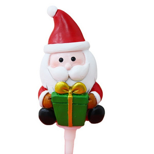 Wholesale Christmas cake decoration plugin insert Christmas tree Santa Claus snowman Christmas hat toy ornament resin products