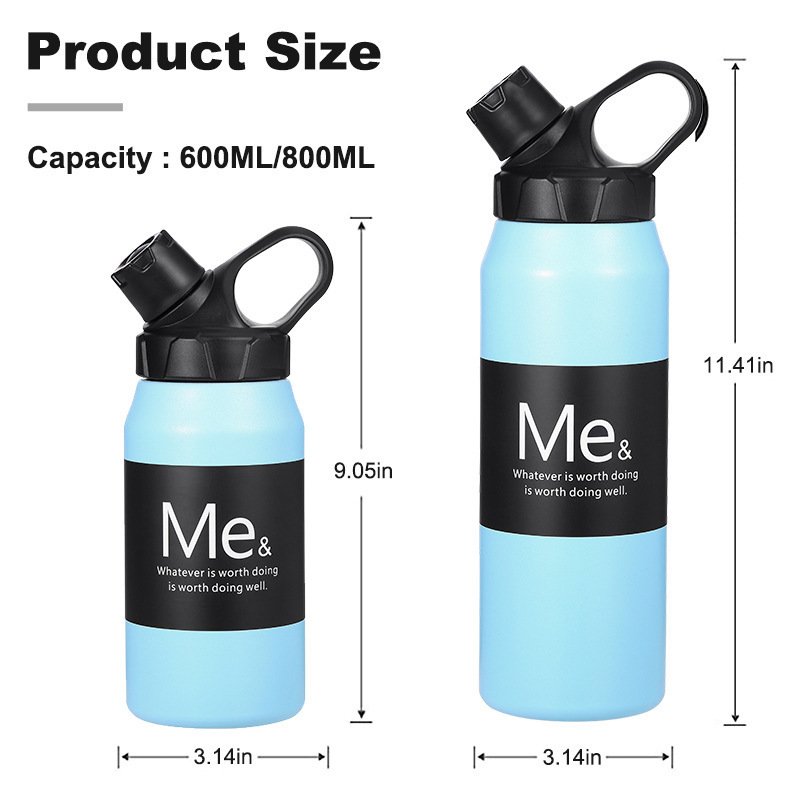 eco friendly sport stainless steel insulated thermos cycling drinking water bottles tumbler with custom logo gym bulk