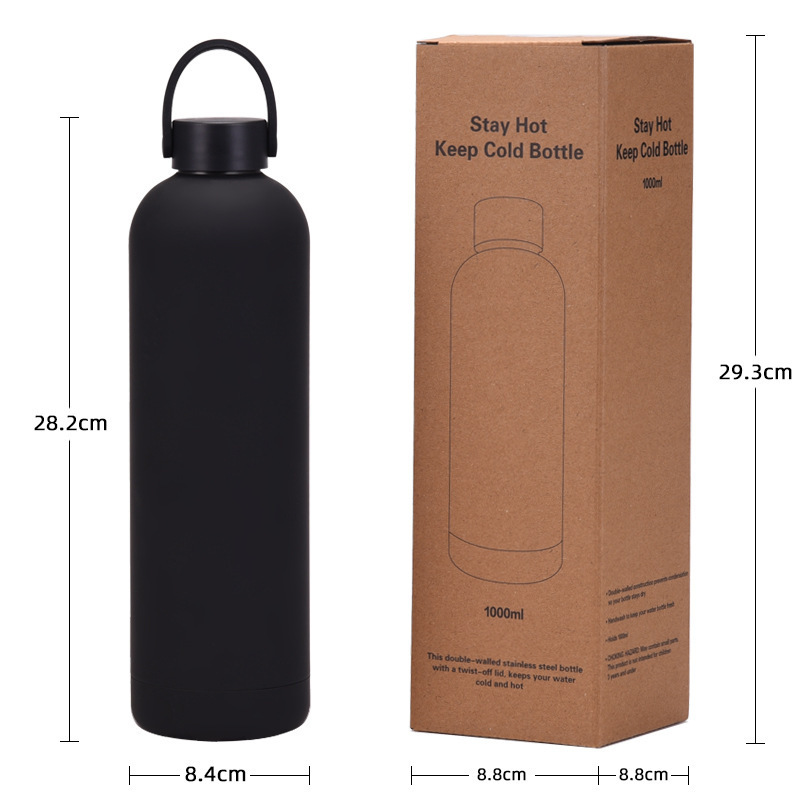 Custom Logo 350ml 500ml 750ml 1000ml Narrow Mouth Thermal Bottle Double Wall Vacuum Insulated Stainless Steel Hot Water Bottle