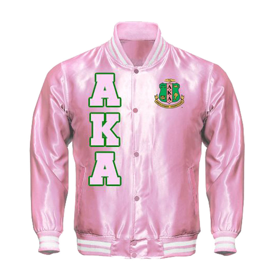 custom embroidery greek fraternity letter sorority applique logo satin jacket 100 % polyester baseball letterman bomber jacket