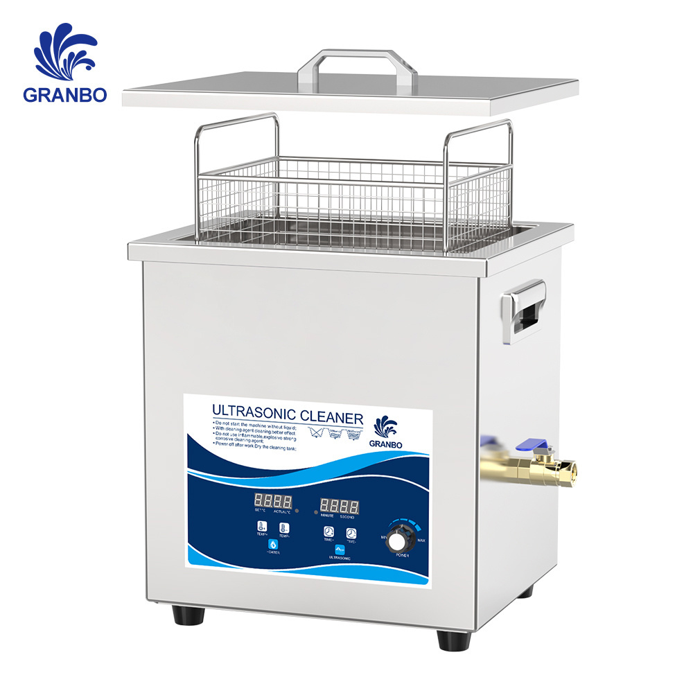 Granbo 14L Industrial Ultrasonic Cleaner Generator Built-in With Power Adjustable For Oil / Rust  And Wax Removal Of Small Items