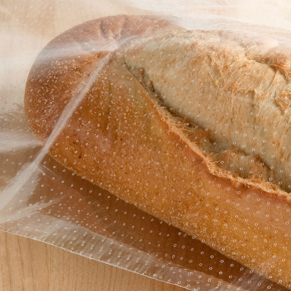 Biodegradable & Compostable Cellophane Wicket Micro perforated bread bag with cotton drawstrings