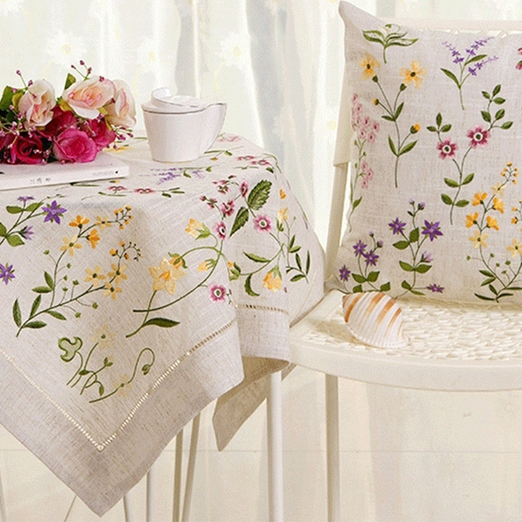 Custom size round cotton banquet wedding table cloth tablecloth