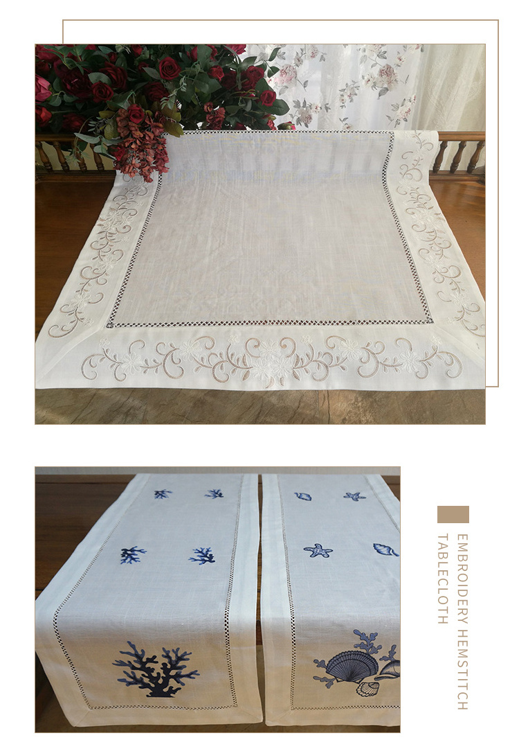 Custom size round cotton banquet wedding table cloth tablecloth