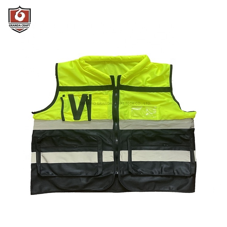 High Visibility Construction Security Uniform Chaleco de Seguridad Polyester Reflector Vest