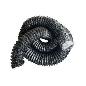 Black  Combi PVC Aluminum Flexible Duct for Exhaust Ventilation