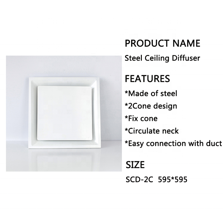 air conditioning decorative flat panel ceiling Air diffusers