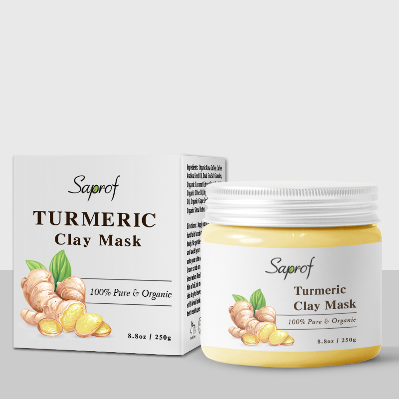 Female Natural Skin Care Brightens Repairs Anti-Aging Healing Turmeric Clay Mud  For Face