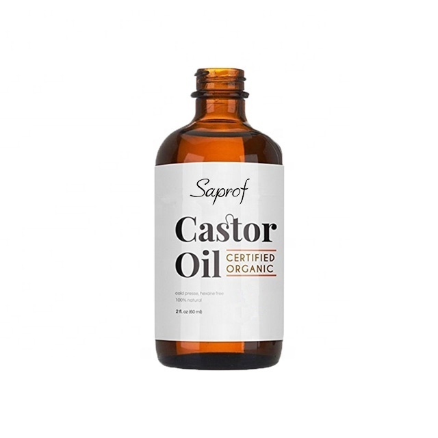 Private Label 100% Pure Organic Cold Pressed Castor Oil 4 oz For Hair Care and Face Skin and Eyelashes and Eyebrows and Nails