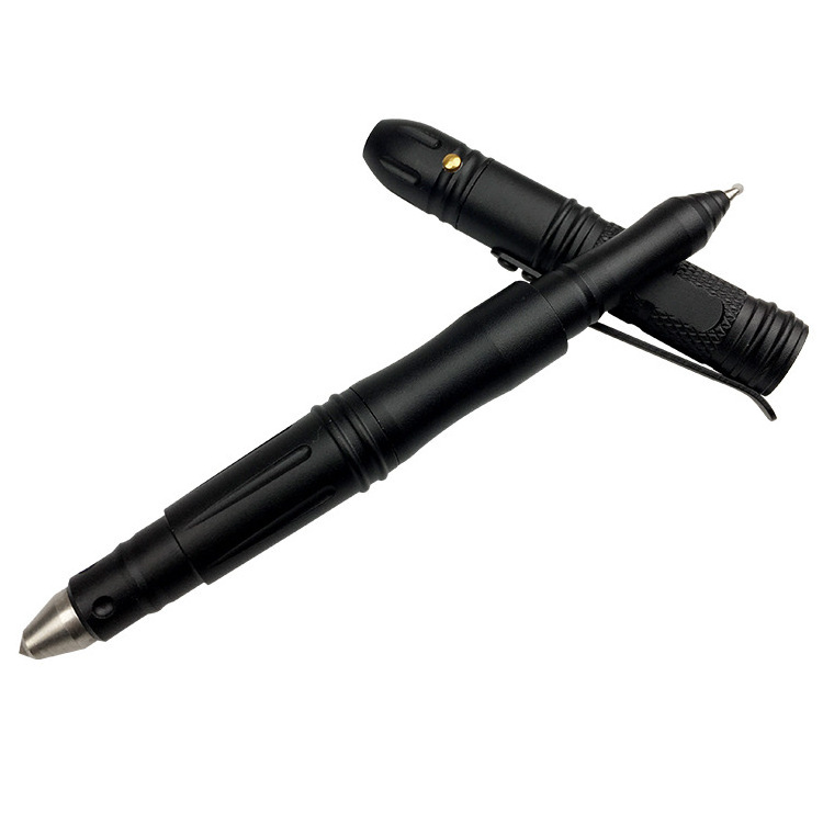 Factory new arrival multifunction LED flashlight tactical pen with glass broken tip whistle and fire starter