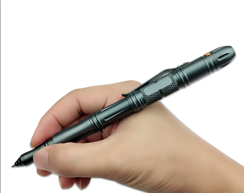 Factory new arrival multifunction LED flashlight tactical pen with glass broken tip whistle and fire starter