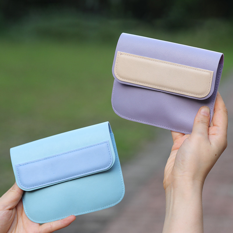 New candy color 10ml roll-on bottle storage bag essential oil bottle clutch bag leather coin purse travel portable bag