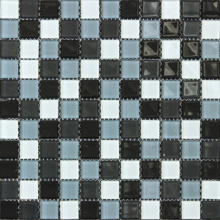 Square Iridescent Glass Swimming Pool Tile Mosaic glass kitchen backsplash white glitter mosaic tile