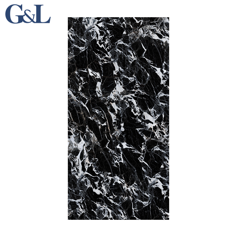 1600x3200x12mm Quartz Quartzite Stone Slabs Grand Antique Black Kitchen Countertop Sintered Stone