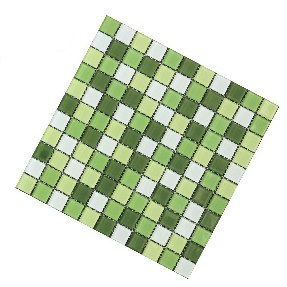 Wholesale 12x12 glass mosaic molds floor fish scale mosaic tile glazed ceramic for courtyard and hotel