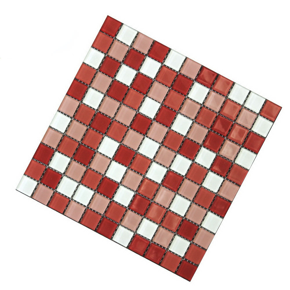 Wholesale 12x12 glass mosaic molds floor fish scale mosaic tile glazed ceramic for courtyard and hotel