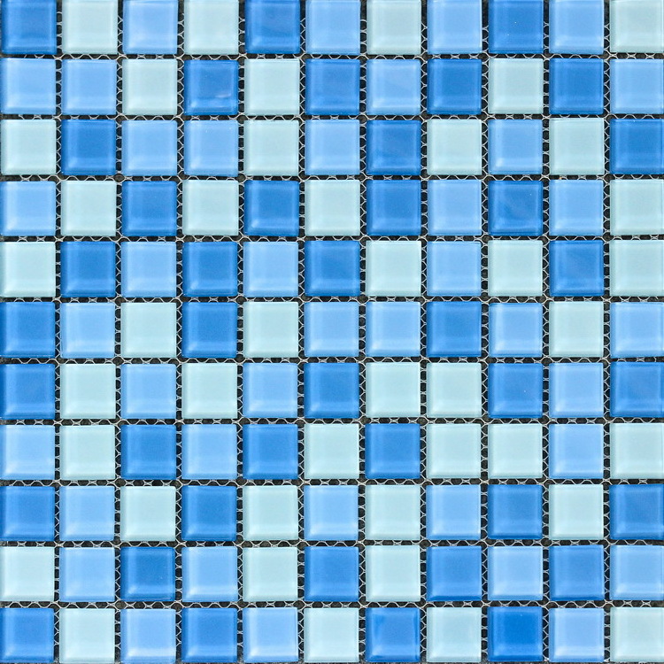 Square Iridescent Glass Swimming Pool Tile Mosaic glass kitchen backsplash white glitter mosaic tile