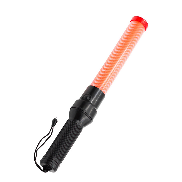 Safety Led Flashlight PC Red 40x540mm 21inch Signal Traffic Baton Wand With Strobe Mode