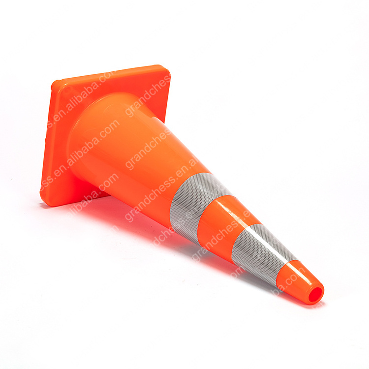 36 inch 900mm High Fluorescent Orange One Piece Design PVC Road Traffic Cone