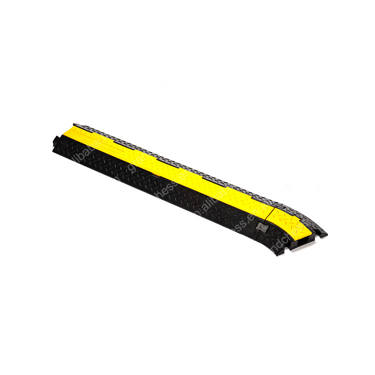 Yellow Jacket 1 Channel Electrical Wire Cable Protector/Rubber Kerb Ramps/Floor Cable Cover