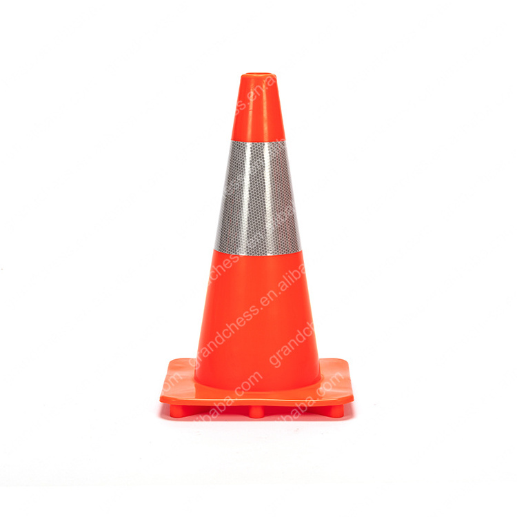 Highways Signal Flexible PVC Road Used Traffic Cones 450mm Reflective Safety Traffic Cone