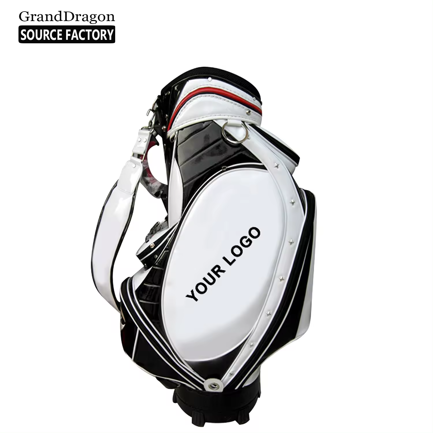 Factory direct portable lightweight carry stand golf bag custom waterproof  Leather with Side Pockets pencil golf bags