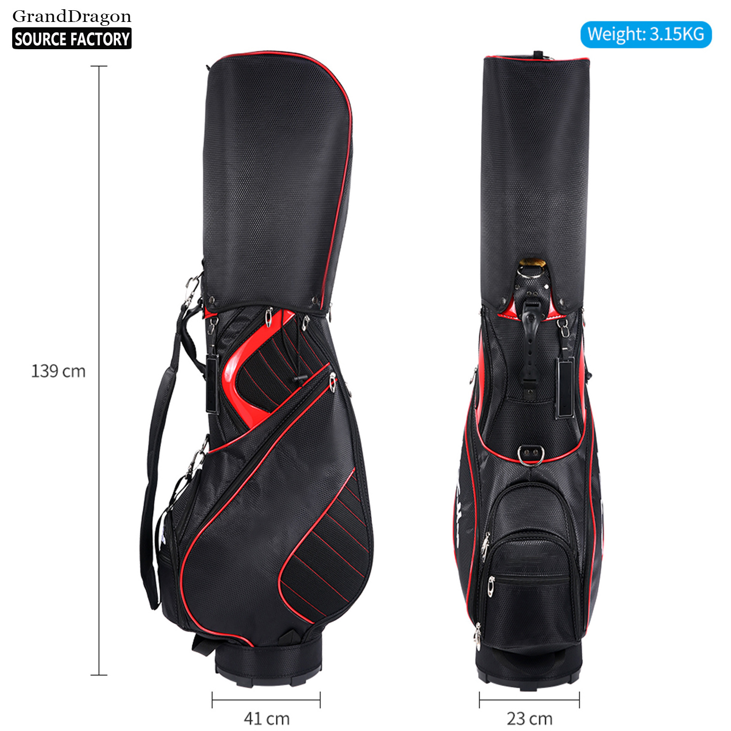 New Men Golf Bag High quality PU Golf Standard Bag in choice  Clubs Golf Cart bag