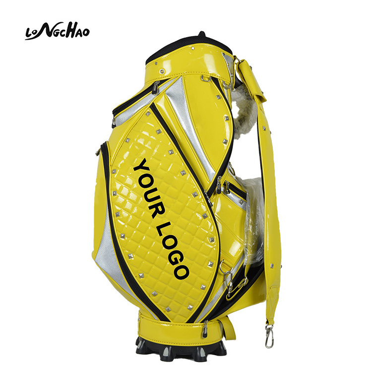 2020 professional high quality custom leather golf staff bag