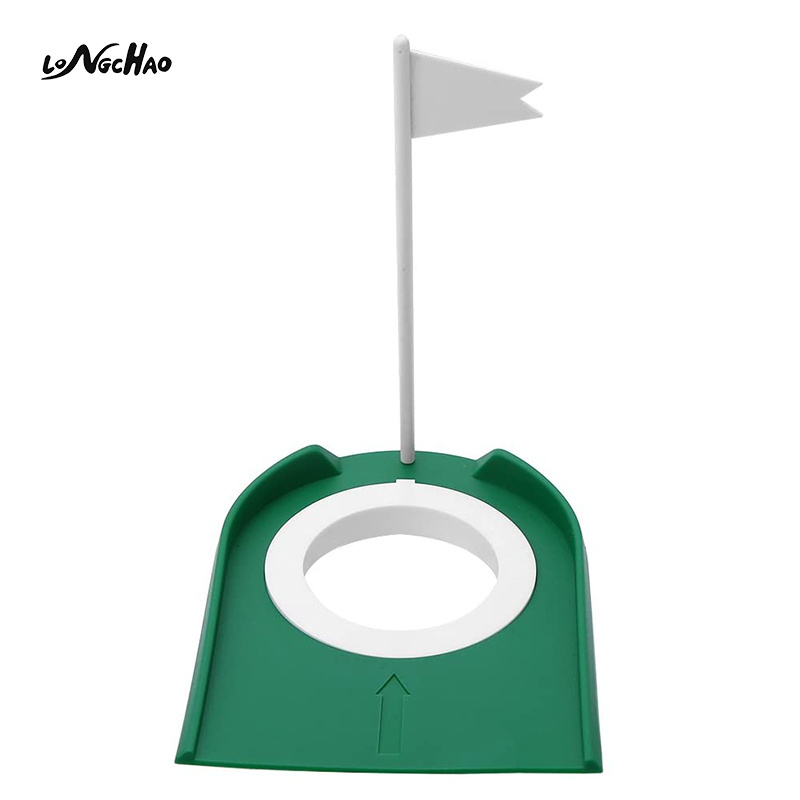 Mini Green Black Flag Plastic Golf Putting Hole Indoor Outdoor Practice Training Aid