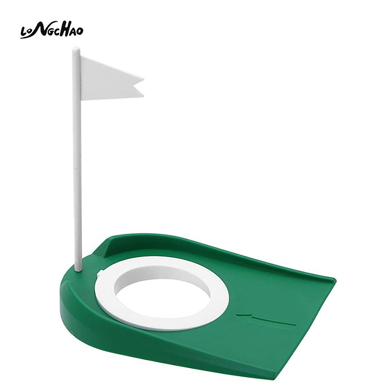 Mini Green Black Flag Plastic Golf Putting Hole Indoor Outdoor Practice Training Aid