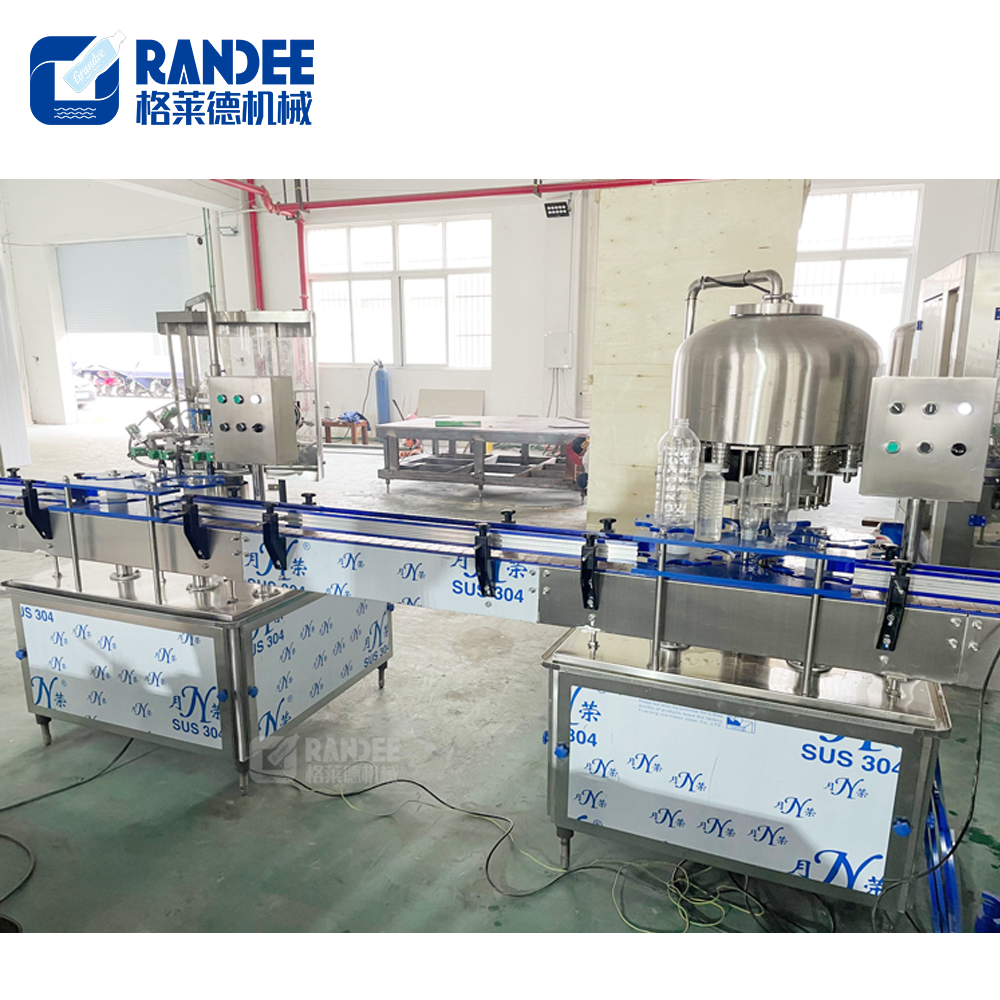 Automatic linear type 1000BPH plastic bottle pure water filling machine/capping machine