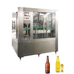 Automatic glass bottle small brandy beer keg canning filling bottling machine  equipment production line for beer