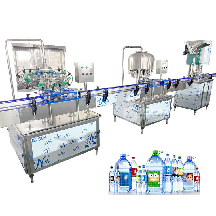 Automatic linear type 1000BPH plastic bottle pure water filling machine/capping machine