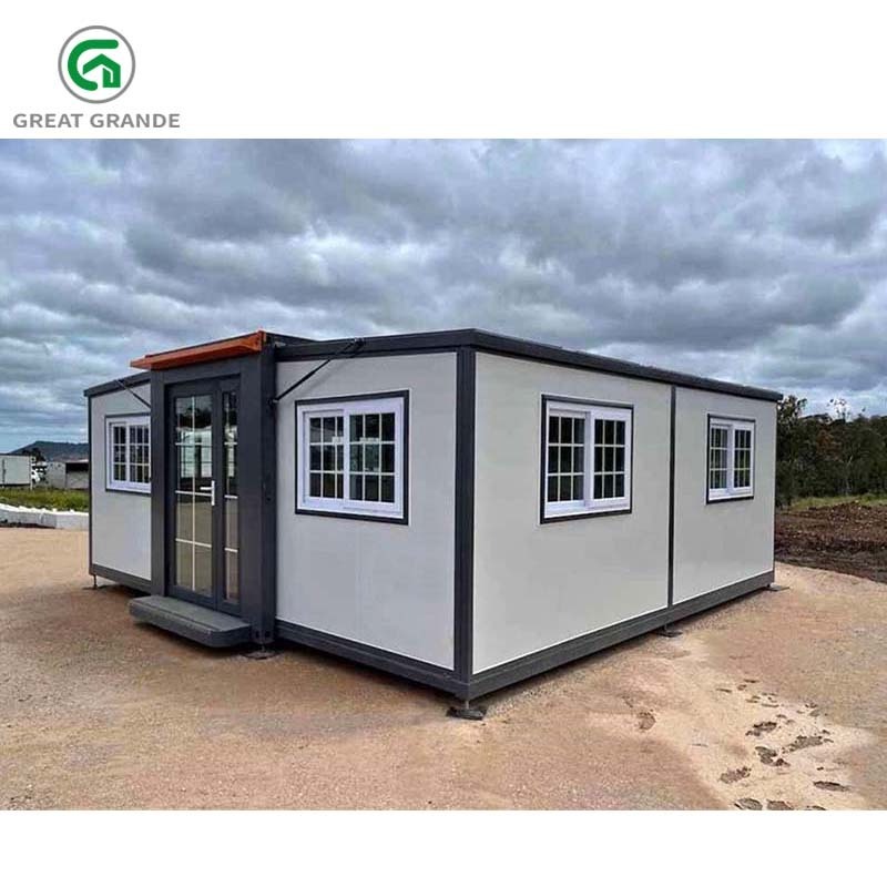 Prefab folding container house expandable cheap prefab house  20ft 40ft for sale factory provide