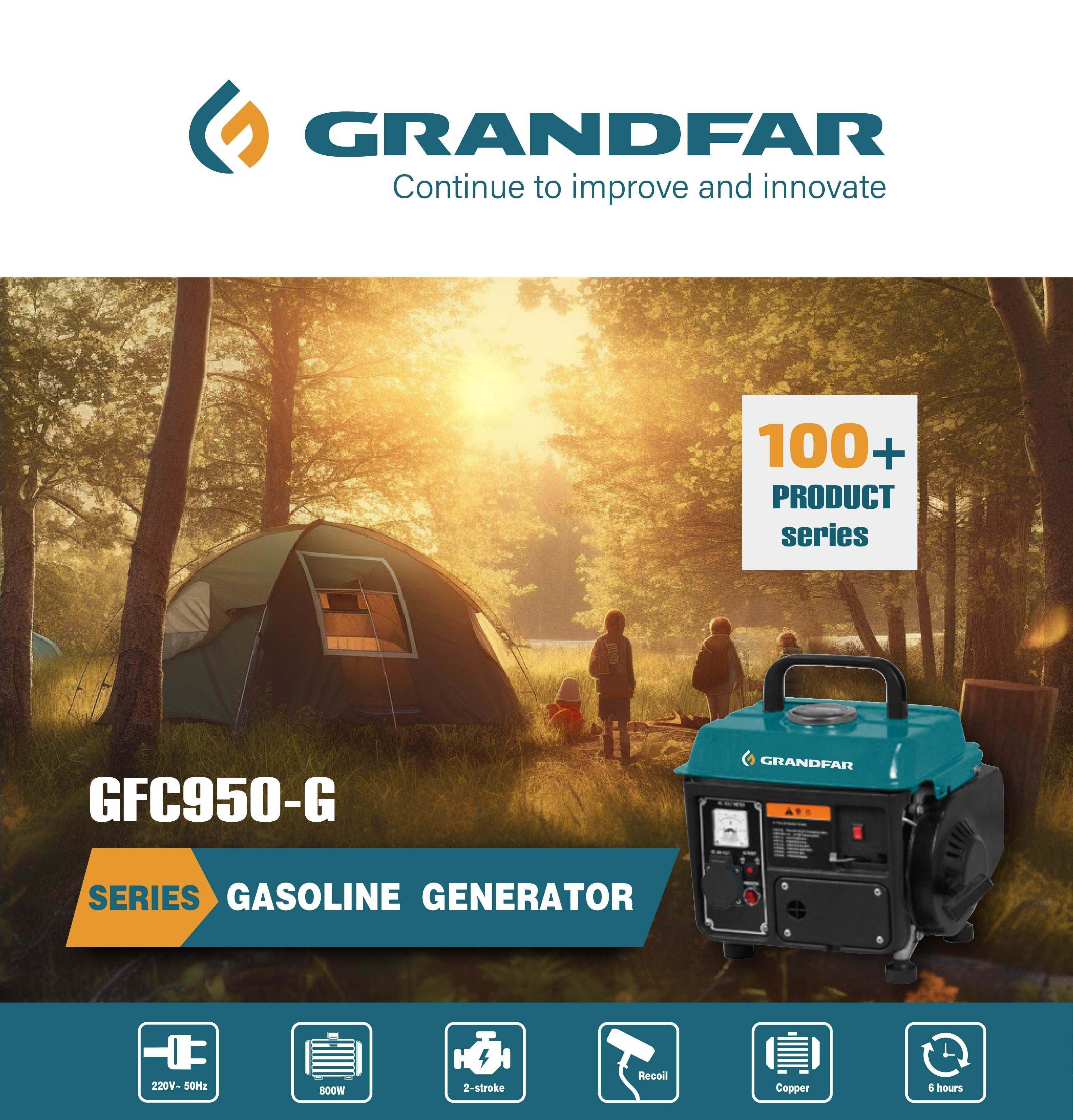 GRANDFAR 7Hp 3600rpm 212cc 2500W Silent Portable alternative energy gas generation equipment Gasoline Electric Generator