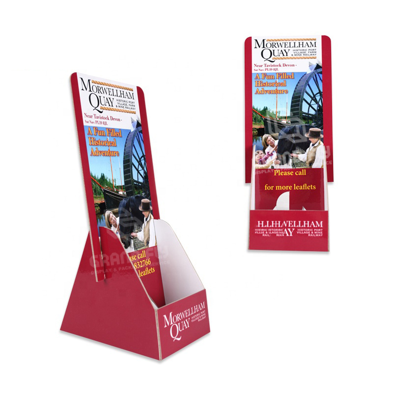 Custom Gift Greeting Card Cardboard Counter Brochure Holders Display Rack Stand Recommended Based on Your Product Easy Assembly