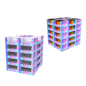 Custom Printing Cardboard stackable Cardboard Display Shelf Umbrella Floor Pallet Display Stand