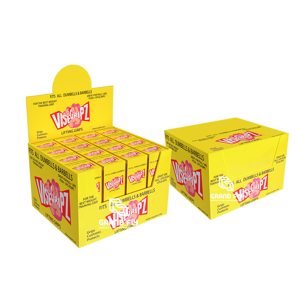 Retail Corrugated Paper Tier PDQ Counter Shipping Box Candy Countertop Shelf Ready Packaging Cardboard Shipper Display Boxes