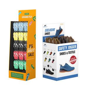 Custom Floor Standing Shoe Cardboard Retail Shoe Display Rack Riser for Shoes