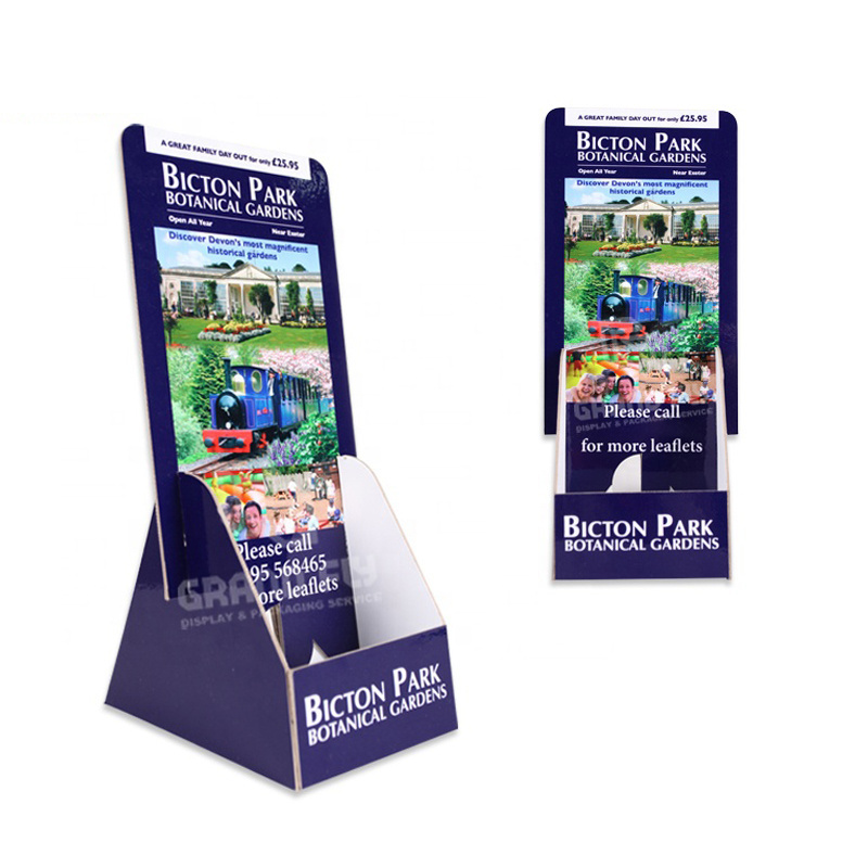 Custom Gift Greeting Card Cardboard Counter Brochure Holders Display Rack Stand Recommended Based on Your Product Easy Assembly