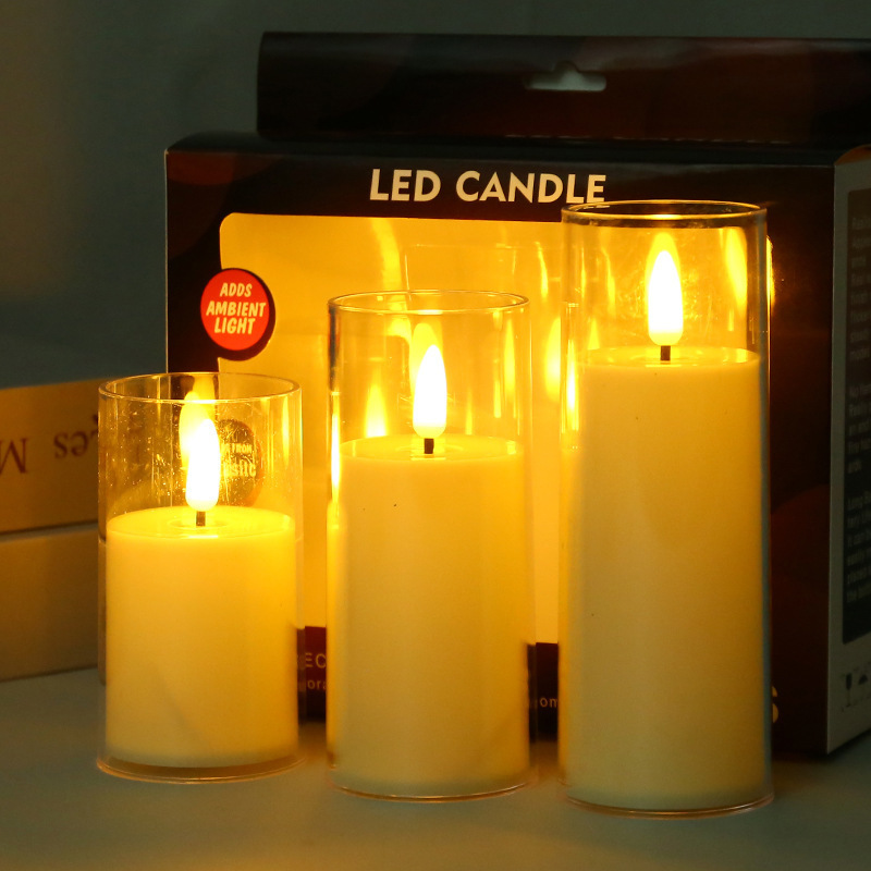 Wholesale Home Decoration Wax Smokeless Flameless Moving Wick Pillar Led Electric Candles With Timer